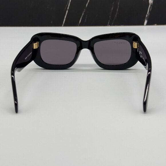 NEW OFF-WHITE CARRARA 007 BLACK OVAL UNISEX SUNGLASSES OFF-WHITE CARRARA
